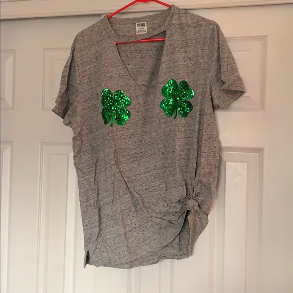 Pink st Patrick’s day tee